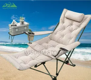 Cotton Cushion Reclining Folding Chair With 4-Position