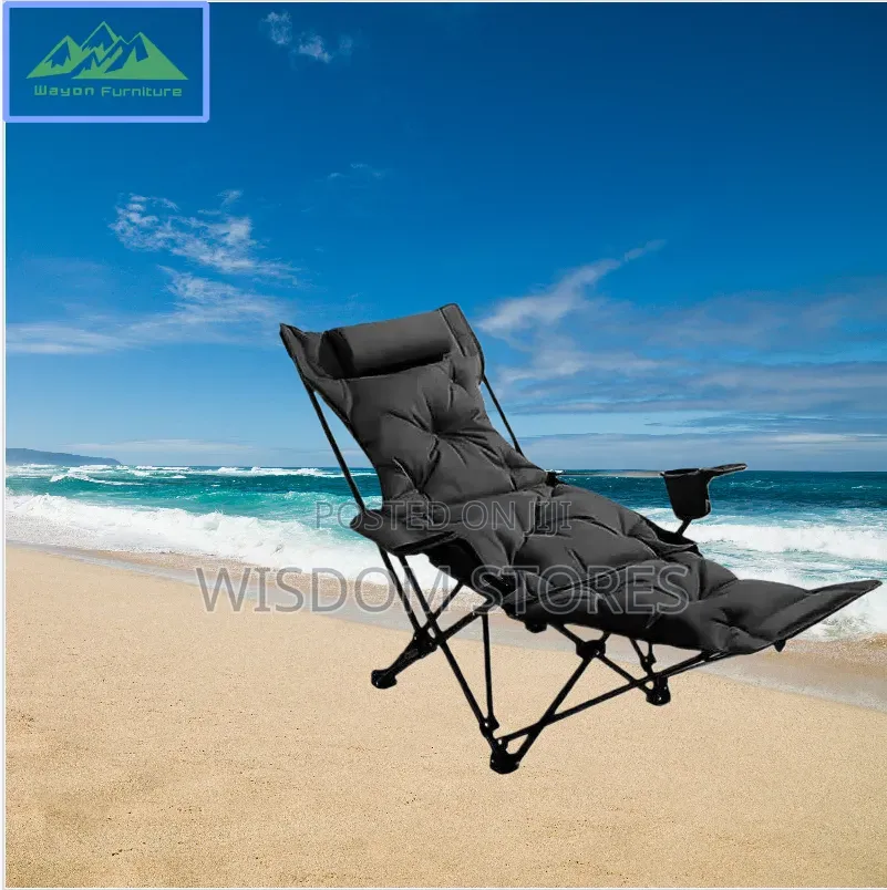 Cotton Cushion Reclining Folding Chair With 4-Position
