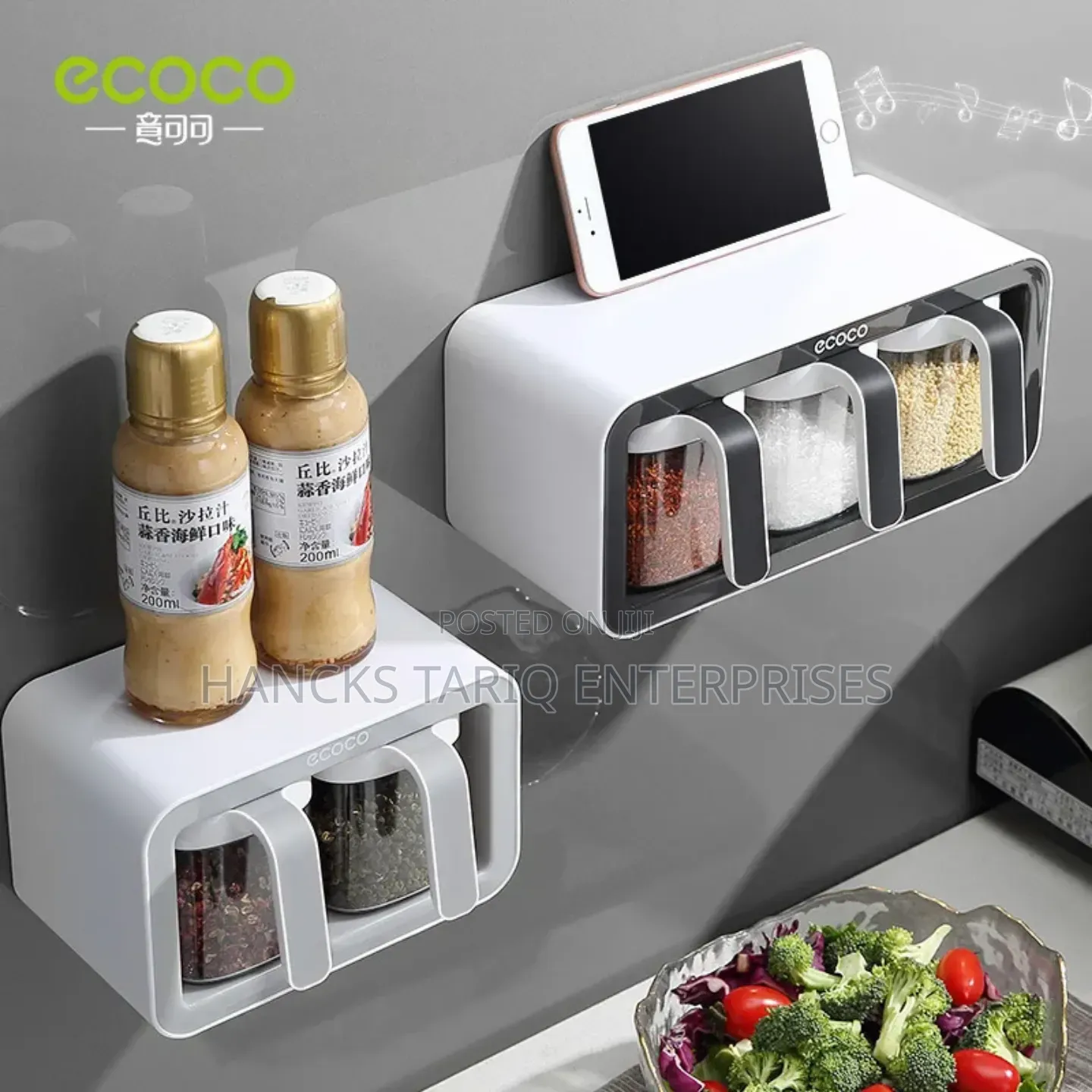 Ecoco Wall-Mounted Spice Box Organizer