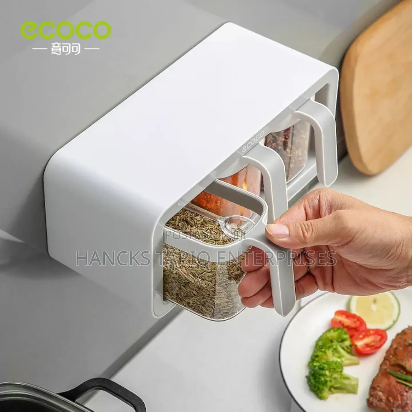 Ecoco Wall-Mounted Spice Box Organizer