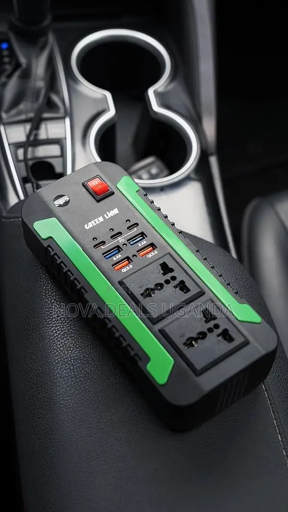 Green Lion Spark 300w Car Power Inverter, Usb-a Ports, 2 Ac Outlets