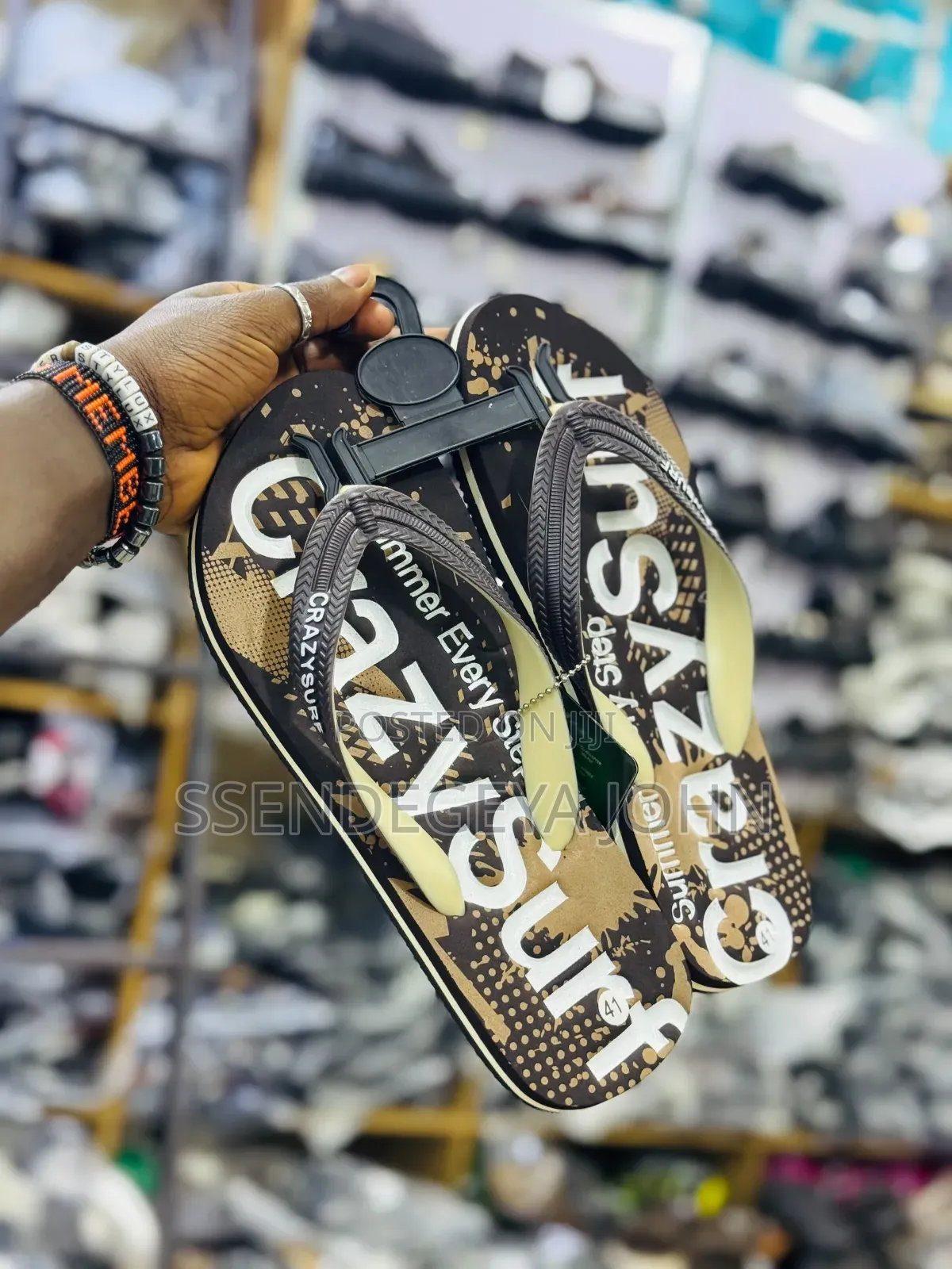 Crazysurf Graffiti Print Flip-Flops