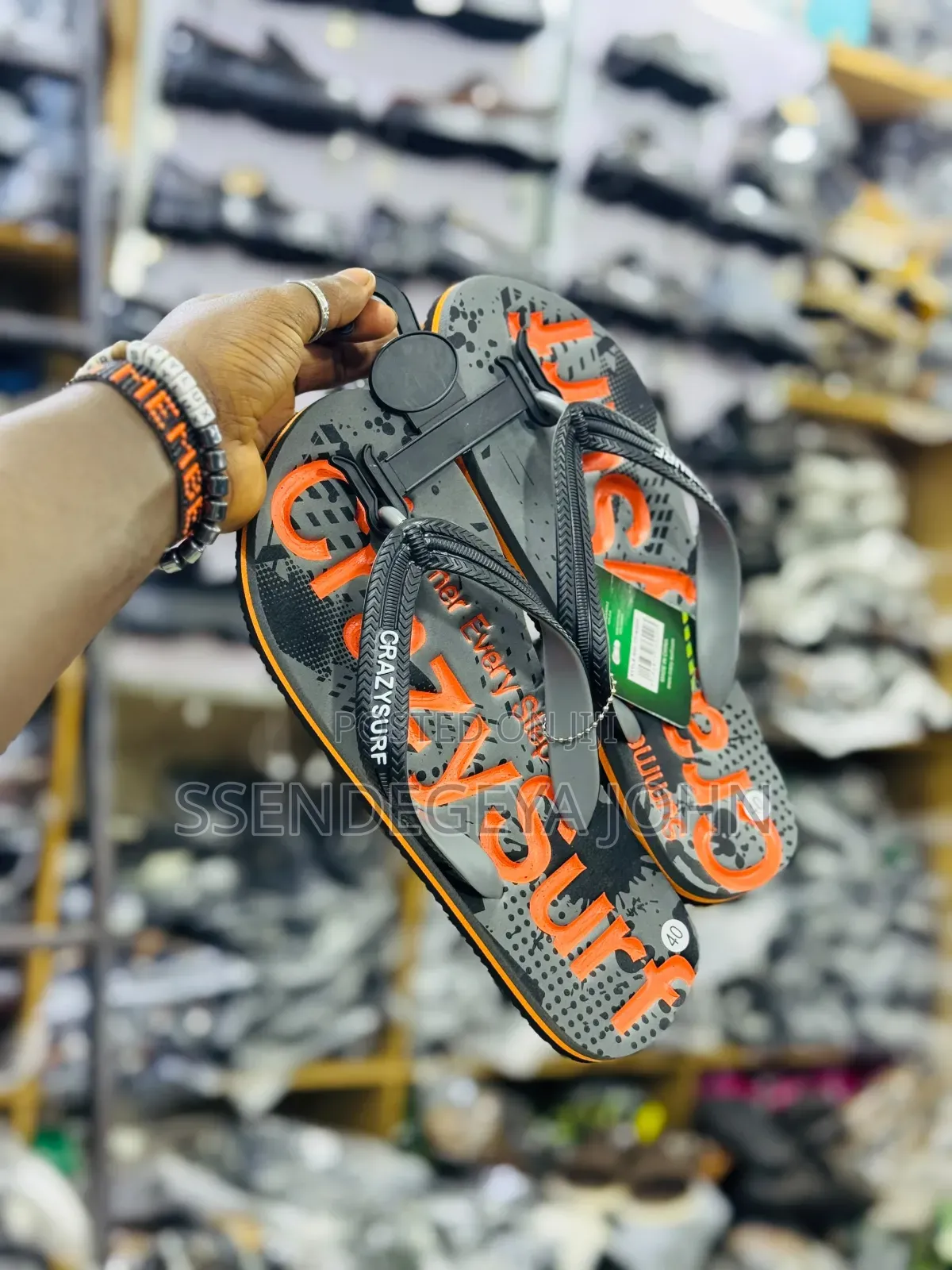 Crazysurf Graffiti Print Flip-Flops