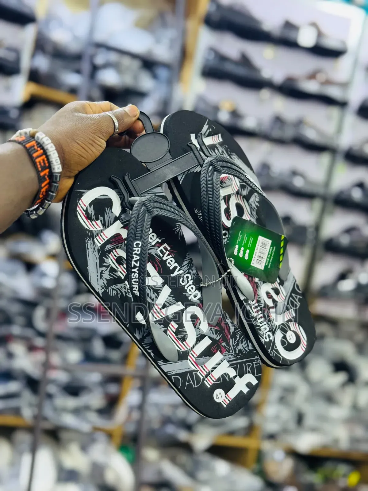 Crazysurf Graffiti Print Flip-Flops