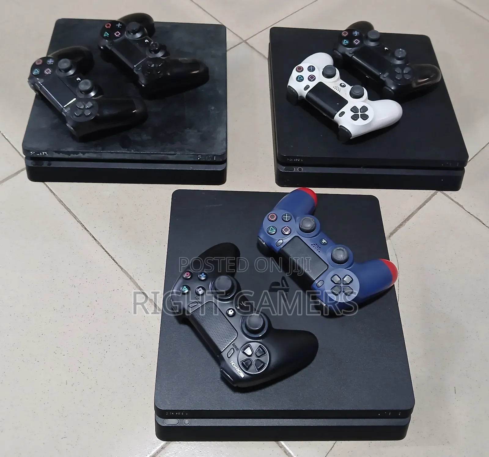 Chipped Ps4 Slim With 2 Pads (Full Set)