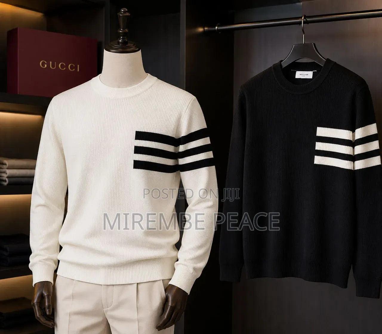 One Sided Strips Sweatshirts