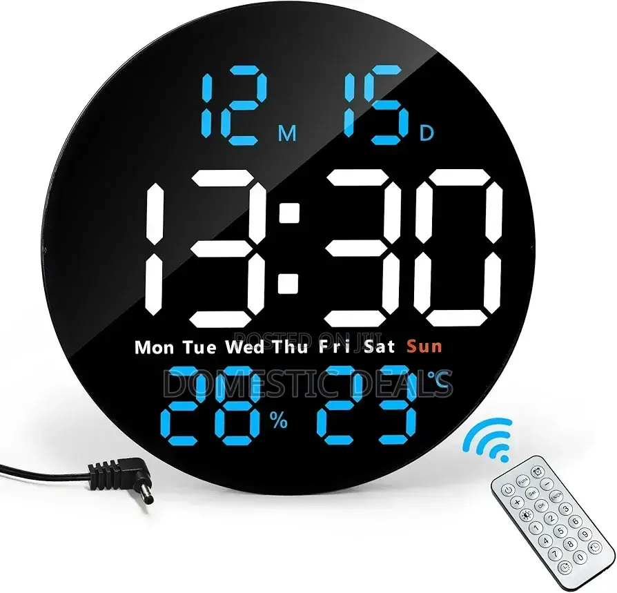 Digital Led Round Wall Clock