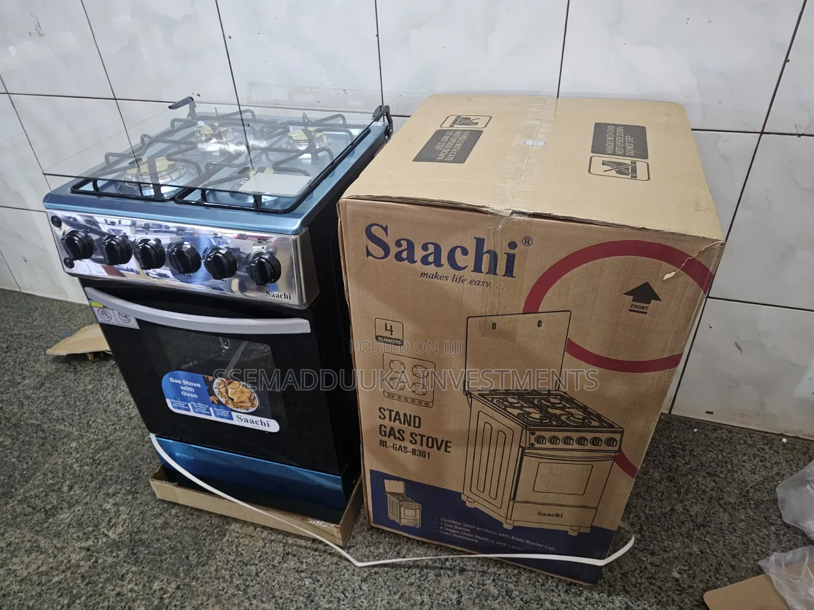 Saachi Full Gas 4 Burner Free Standing Cooker