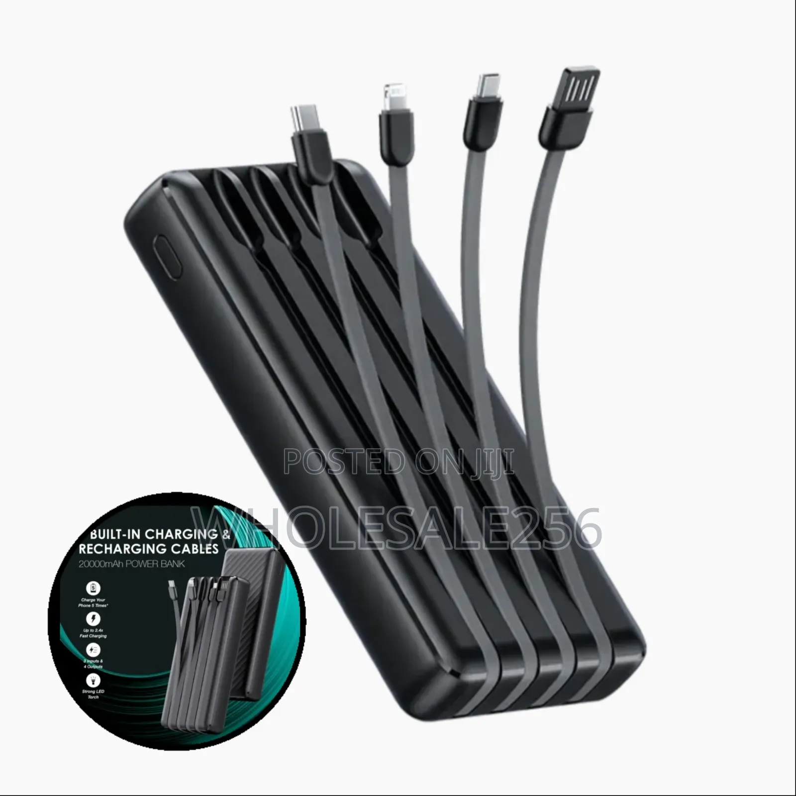 Oraimo Traveler Link 20 (20000mah) - 4 Built-in Cables