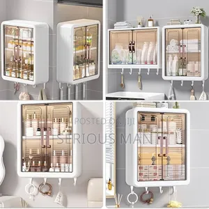 Wall-Mounted Bathroom Storage Cabinet System