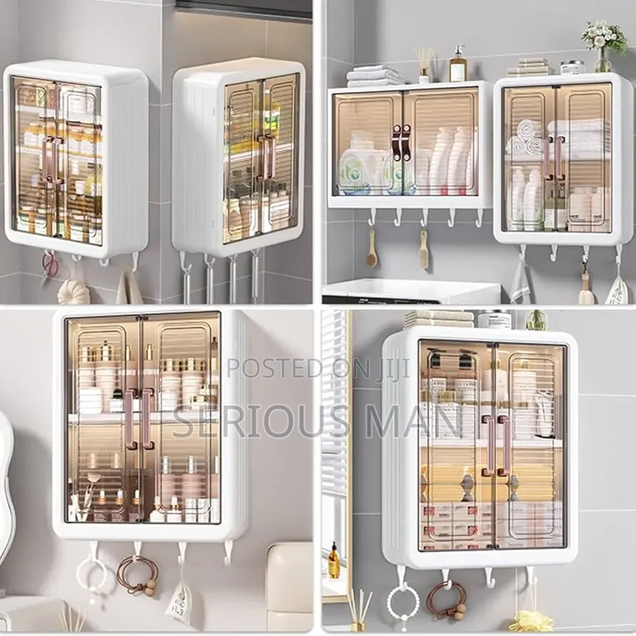 Wall-Mounted Bathroom Storage Cabinet System
