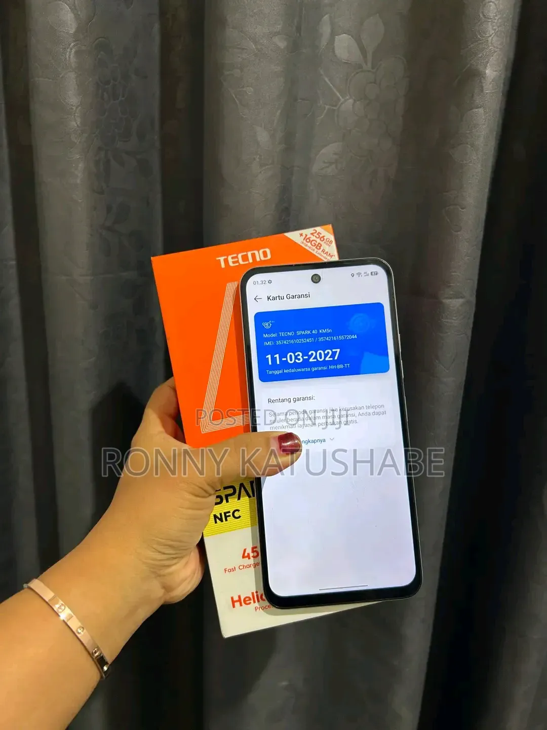 New Tecno Spark 40 128 GB Gray