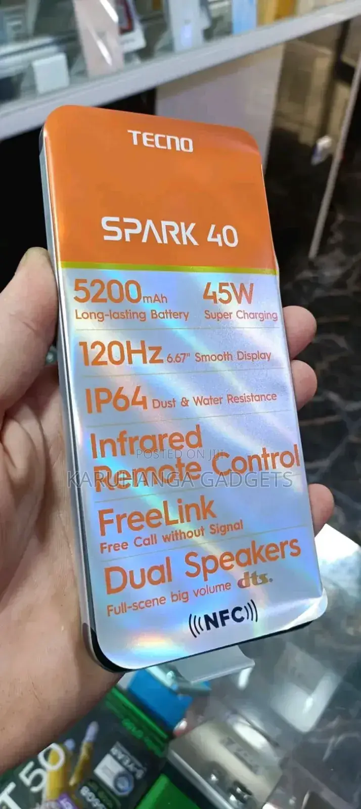 New Tecno Spark 40 256 GB Gray
