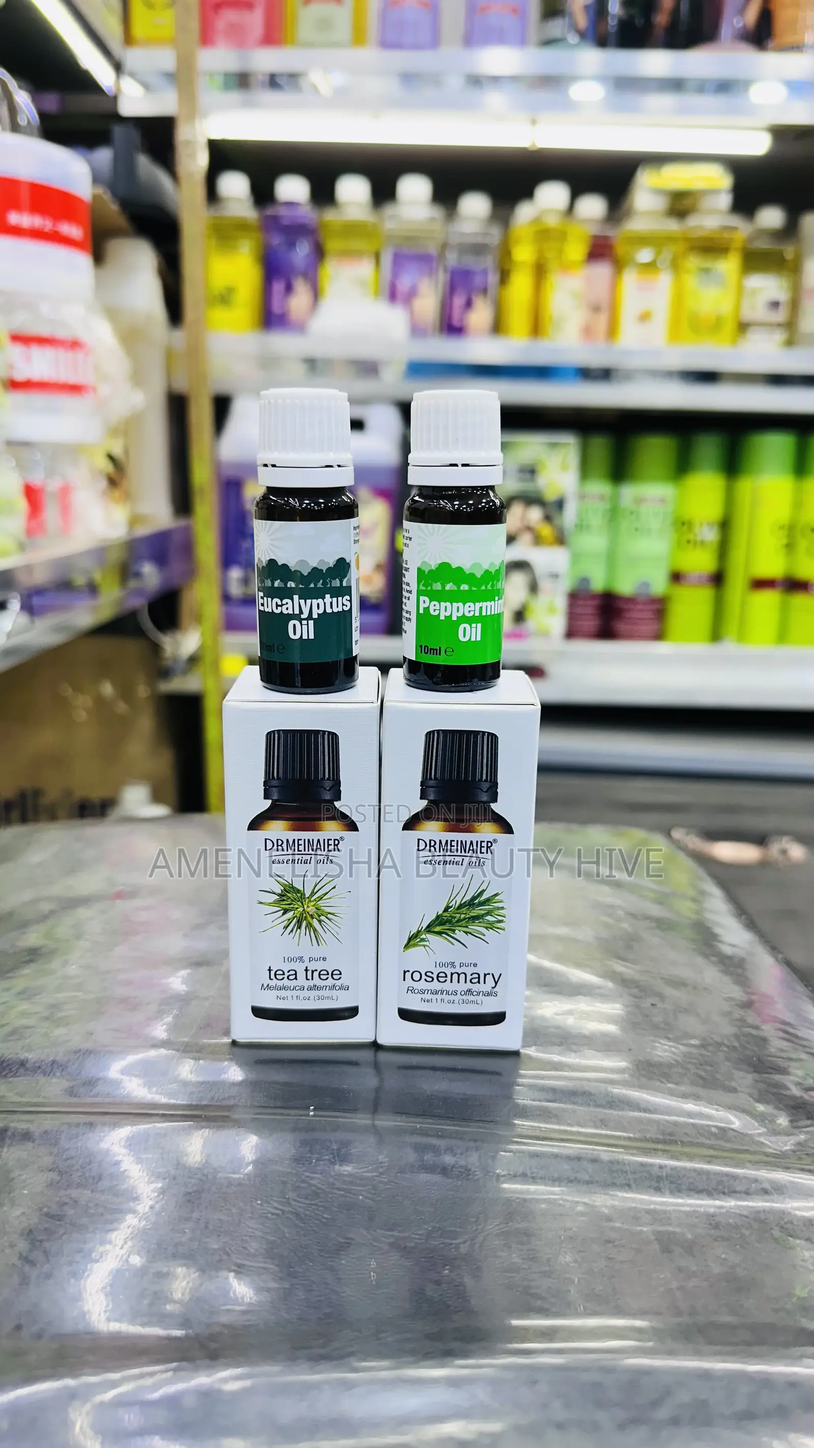 Essential Oils Peppermint Eucalyptus and Rosemary