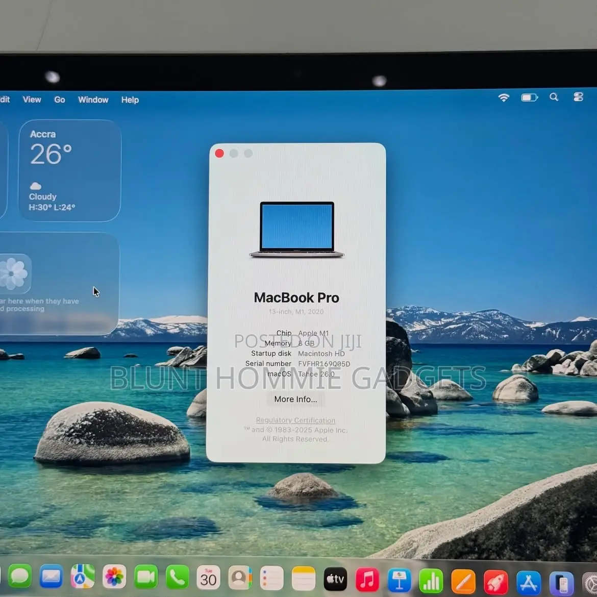 Laptop Apple MacBook Pro 2020 8GB Apple M1 SSD 256GB