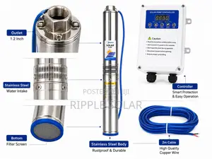 750w Solar Borehole Water Pump 95m Head Ac/Dc 4000l/H