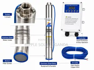 750w Solar Borehole Water Pump 95m Head AC/Dc 4000l/H