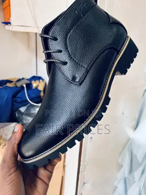 Gentle Leather Boot Shoes Laced Black