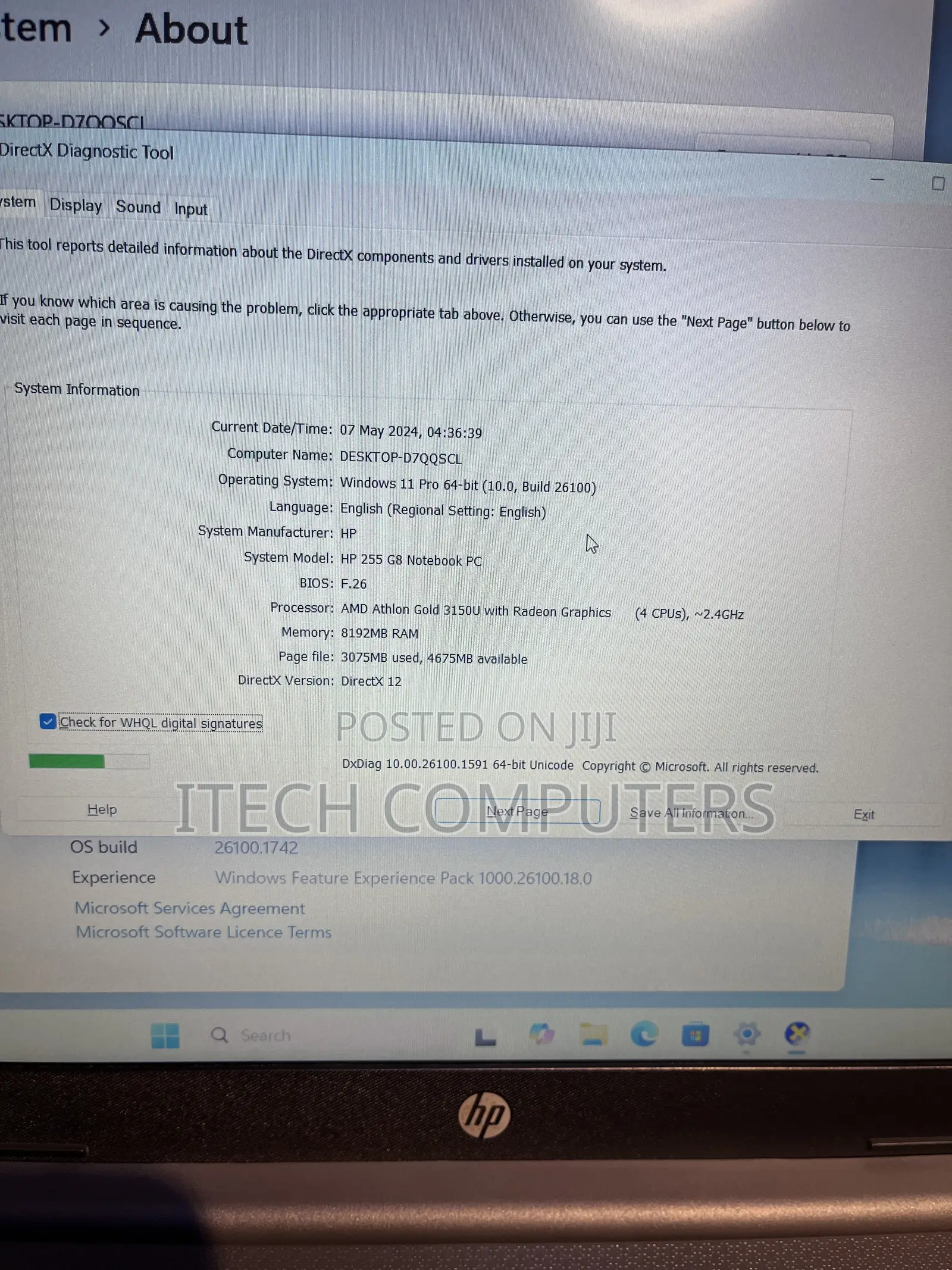 Laptop HP 255 G8 8GB AMD SSD 256GB