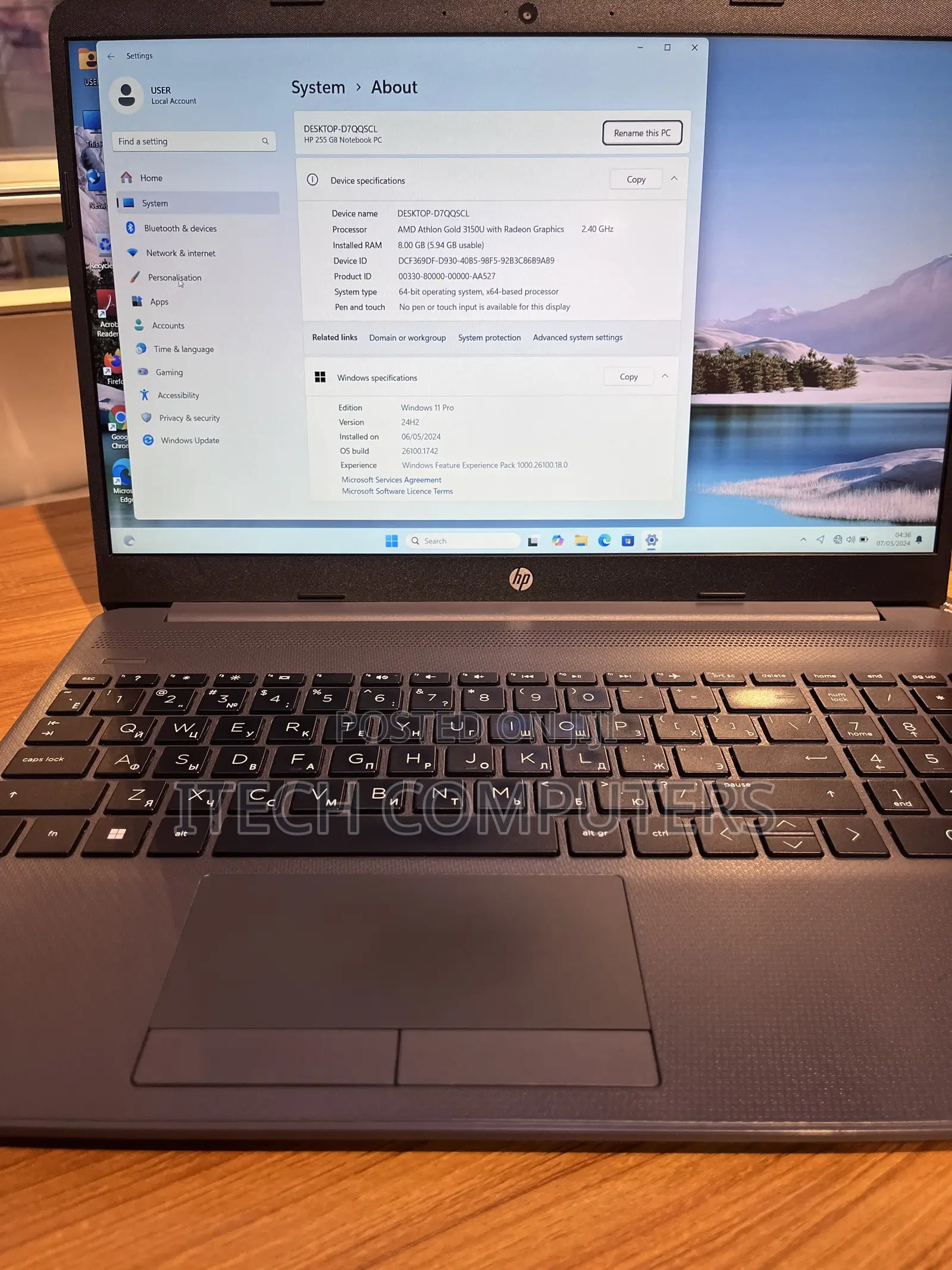 Laptop HP 255 G8 8GB AMD SSD 256GB