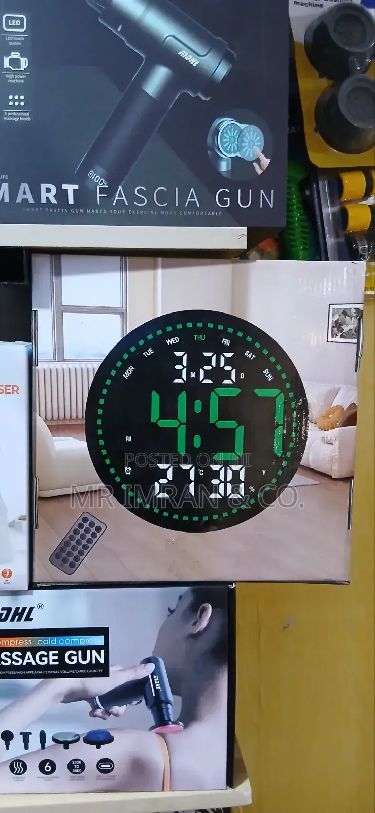 Round Led Digital Wall Clock