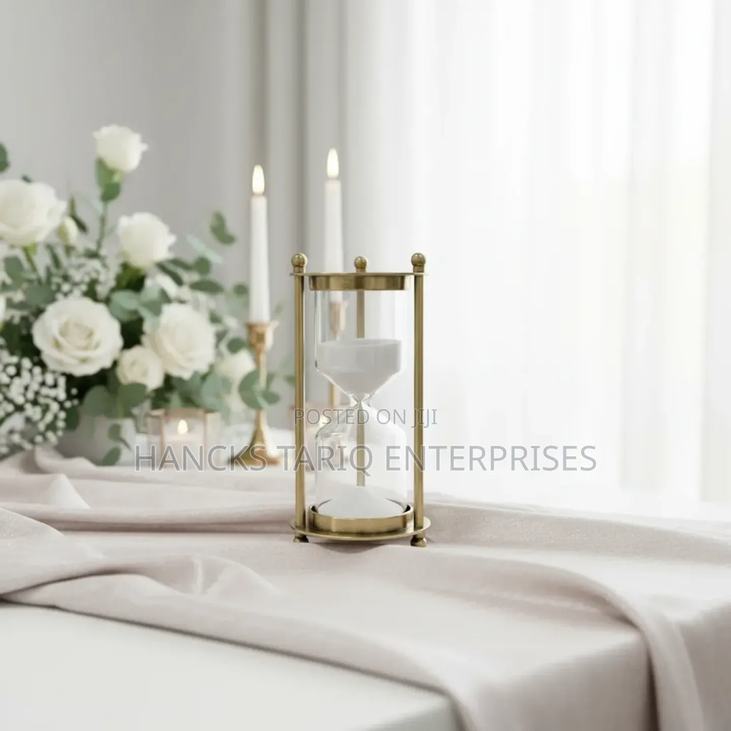 Vintage Brass Hourglass Timer