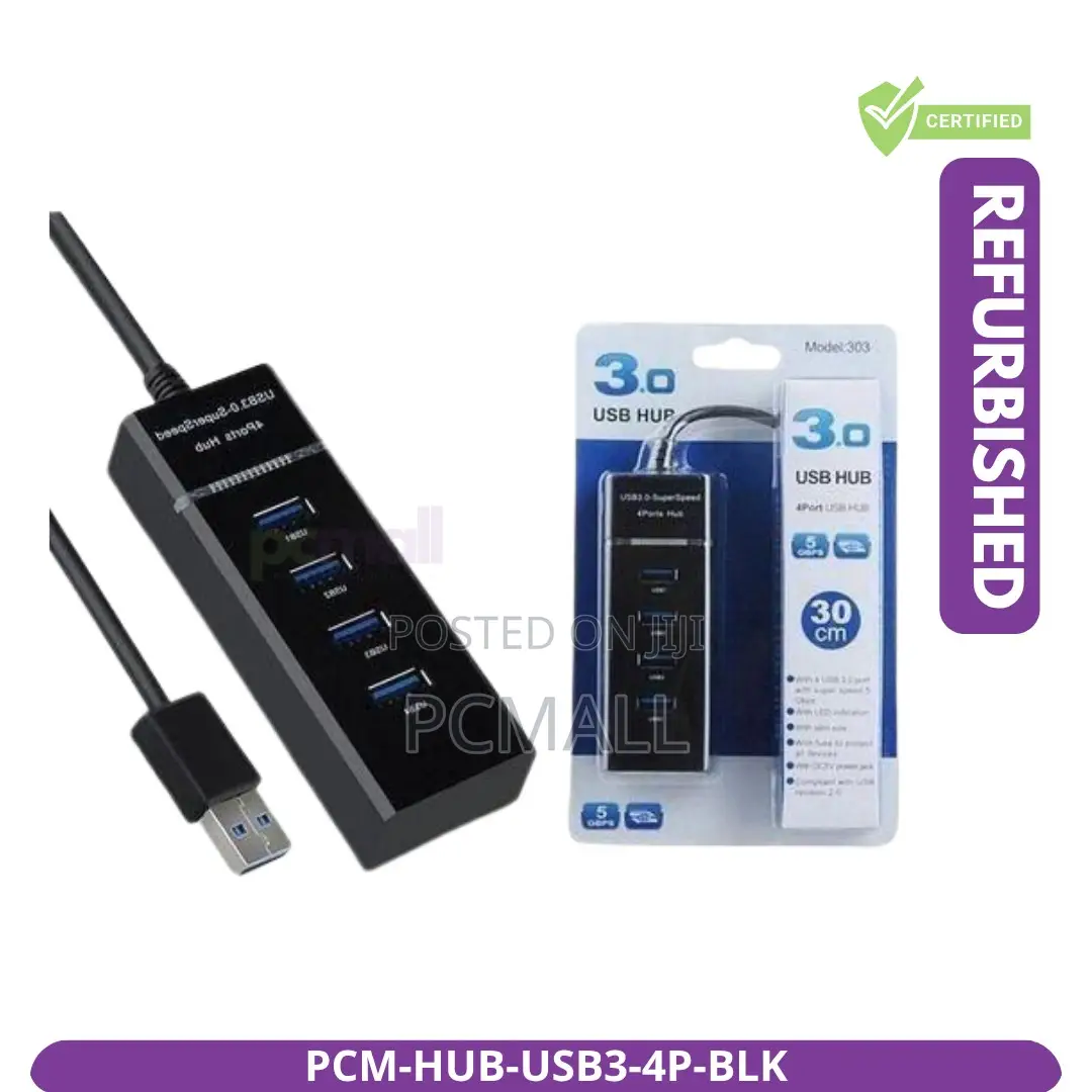 4-Port Usb 3.0 Hub Black Brand New PCM-Hub-Usb3