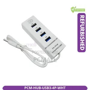 4-Port Usb 3.0 Hub White Brand New PCM-Hub-Usb3-4p