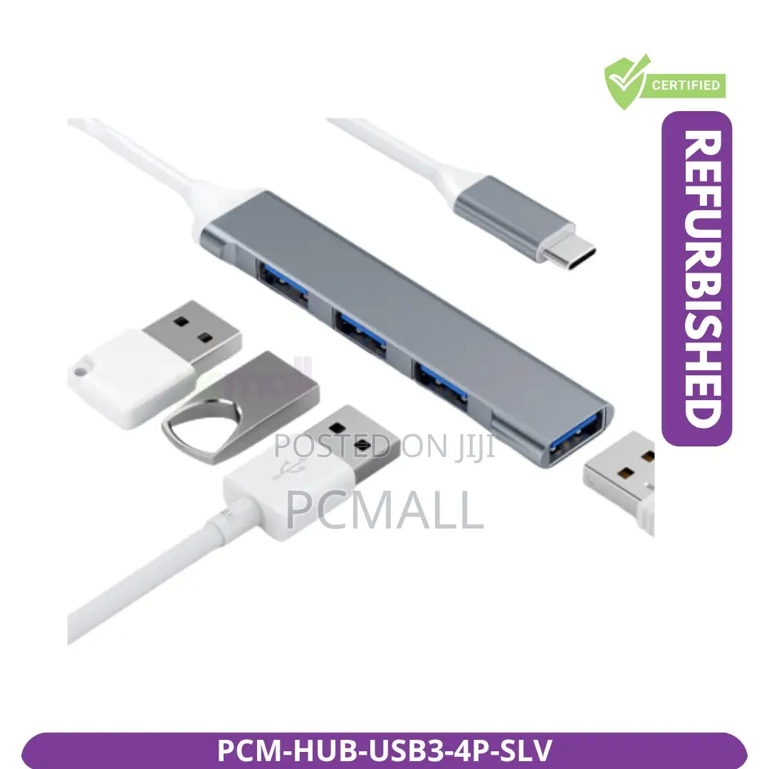 4-Port Usb 3.0 Hub Silver Brand New PCM-Hub-Usb3-4p