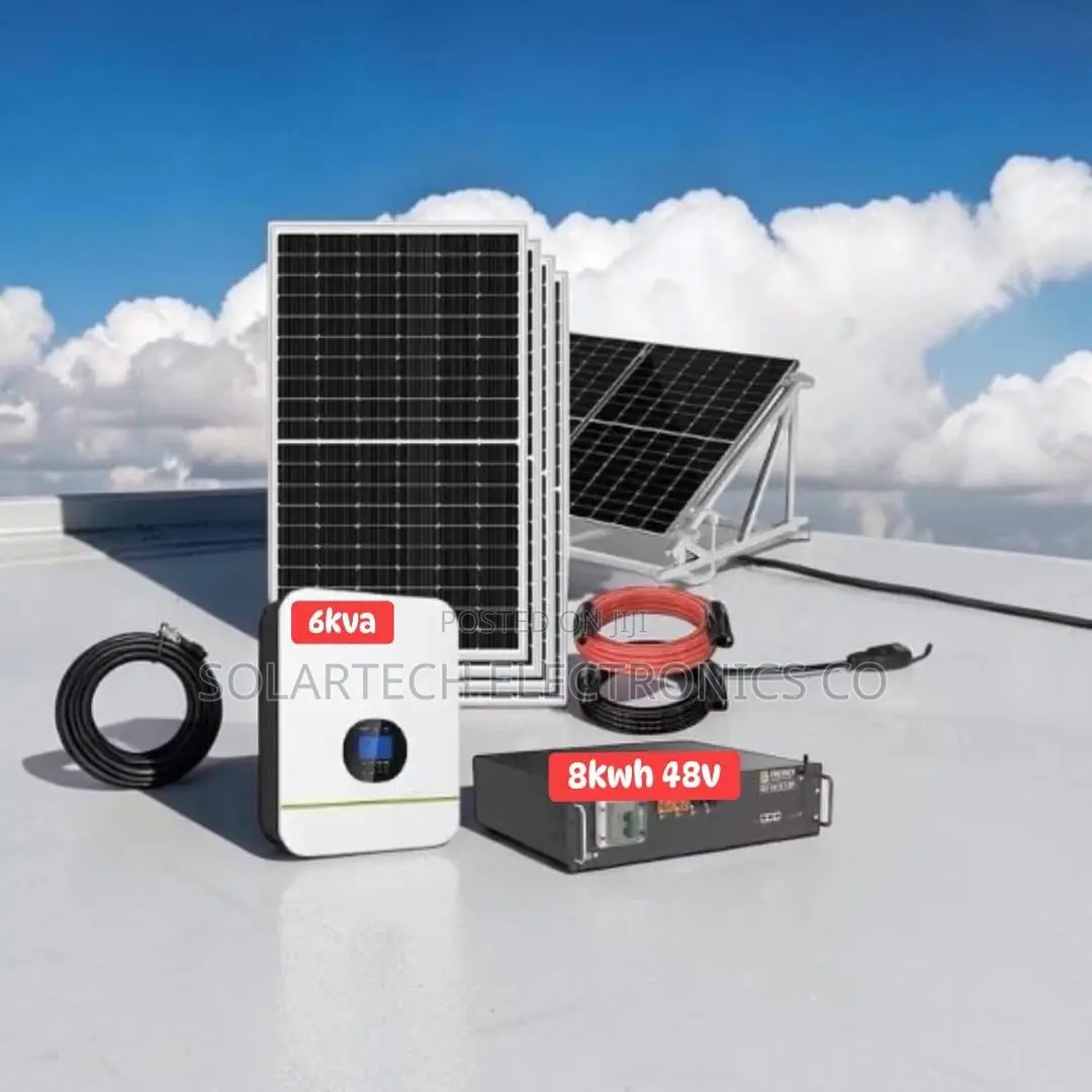 8kwh Lithium Ion Hybrid Solar System | 6kva | Full Accessories