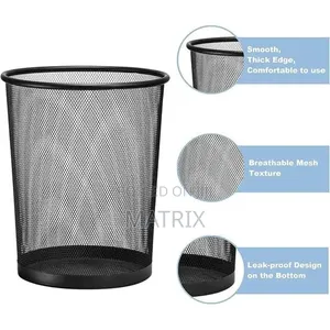 Wire Mesh Trash Bins Used for Office or Home Waste.