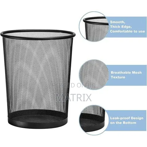 Wire Mesh Trash Bins Used for Office or Home Waste.