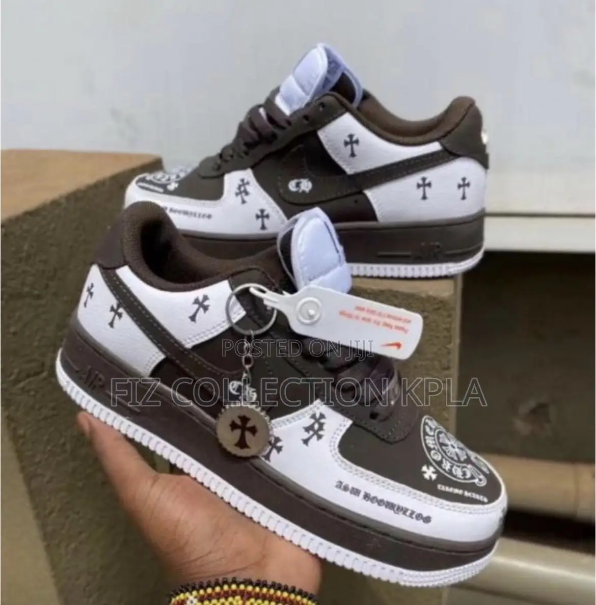 Original Nike Air Force 1 Chrome Hearts Inspired Sneakers