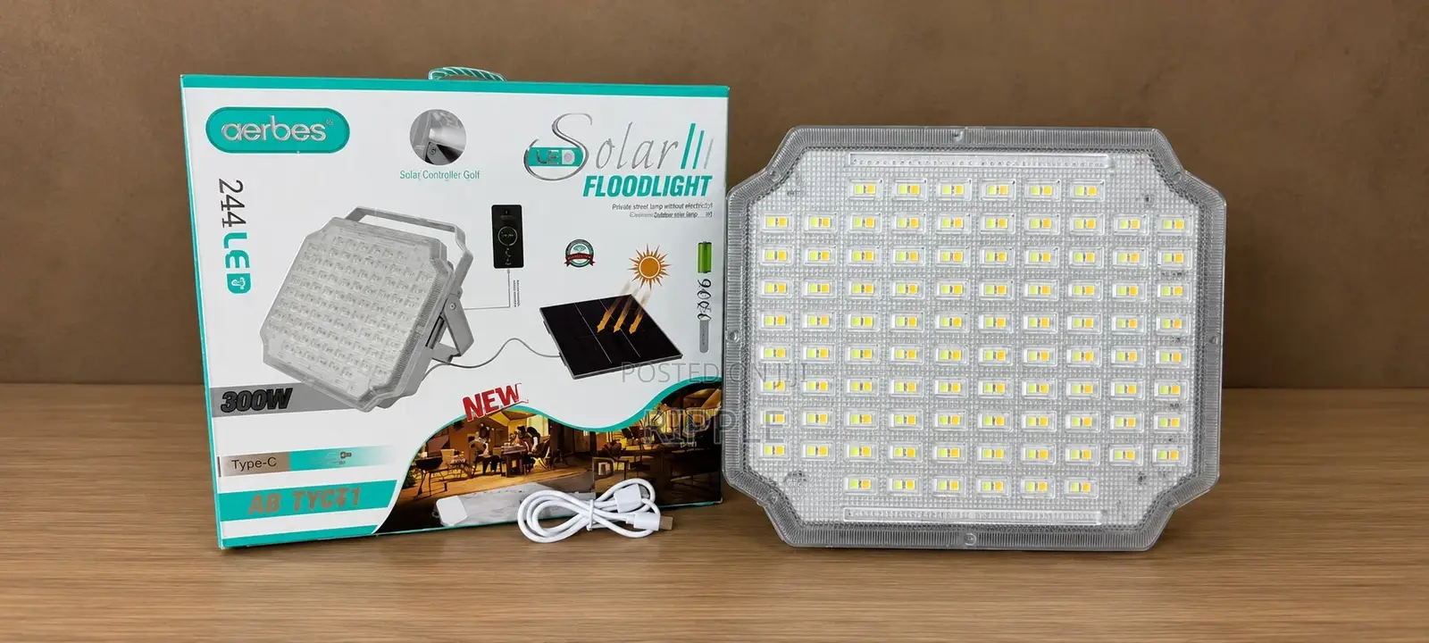 Aerbes Ab-Ty261 300w Solar Led Flood Light Waterproof Security Light