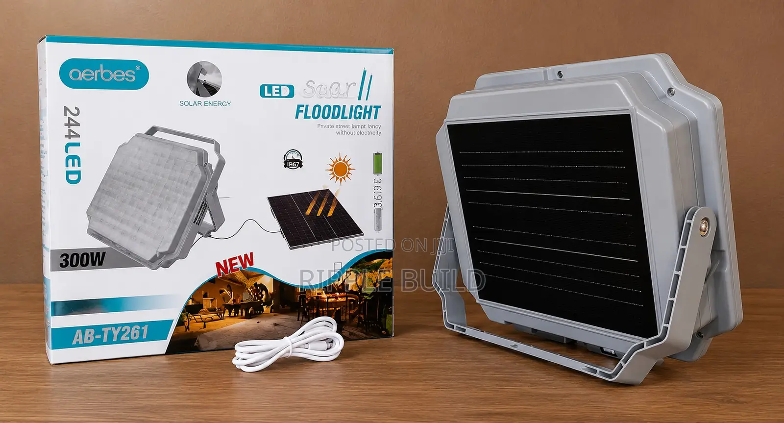 Aerbes Ab-Ty261 300w Solar Led Flood Light Waterproof Security Light