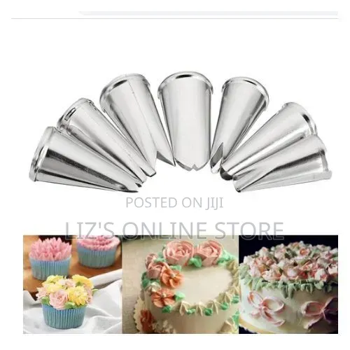 Useful 7 Pieces Cake Icing Decorating Tool Kit - Silver