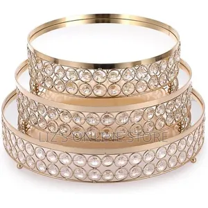 Set of 3 Crystal Wedding Cake Stands,