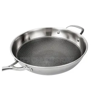 Non Stick 24cm Frying Pan With Lid- Silver ,Black