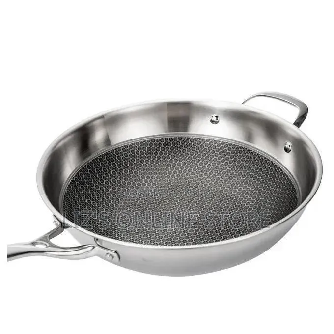 Non Stick 24cm Frying Pan With Lid- Silver ,Black