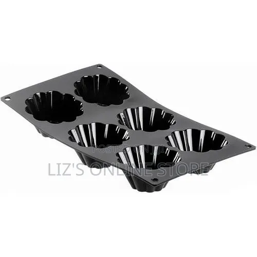 Flex Silicone Tray - 6 Fluted Cakes Makers/Mould