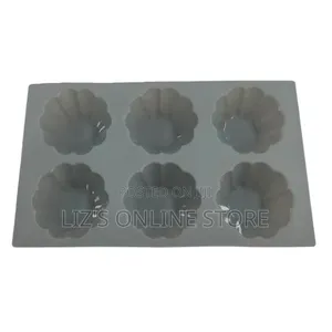 Flex Silicone Tray - 6 Fluted Cakes Makers/Mould
