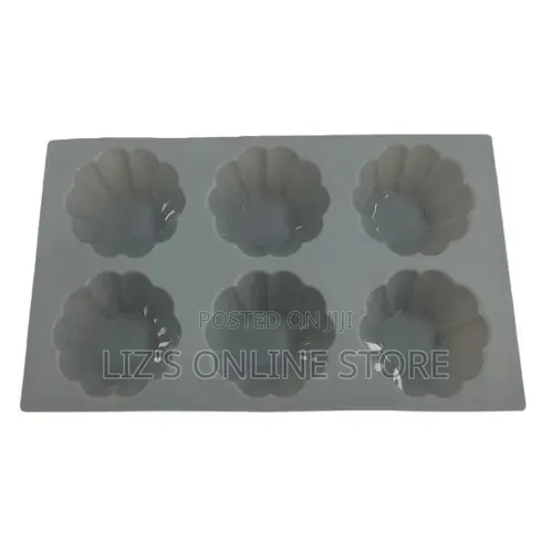 Flex Silicone Tray - 6 Fluted Cakes Makers/Mould