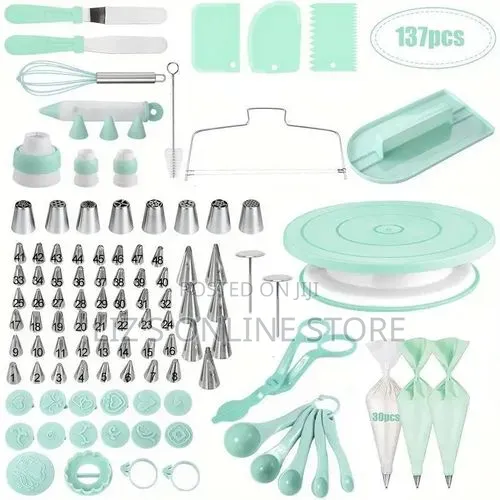 137-Piece Cake Decorating Set With Turntable