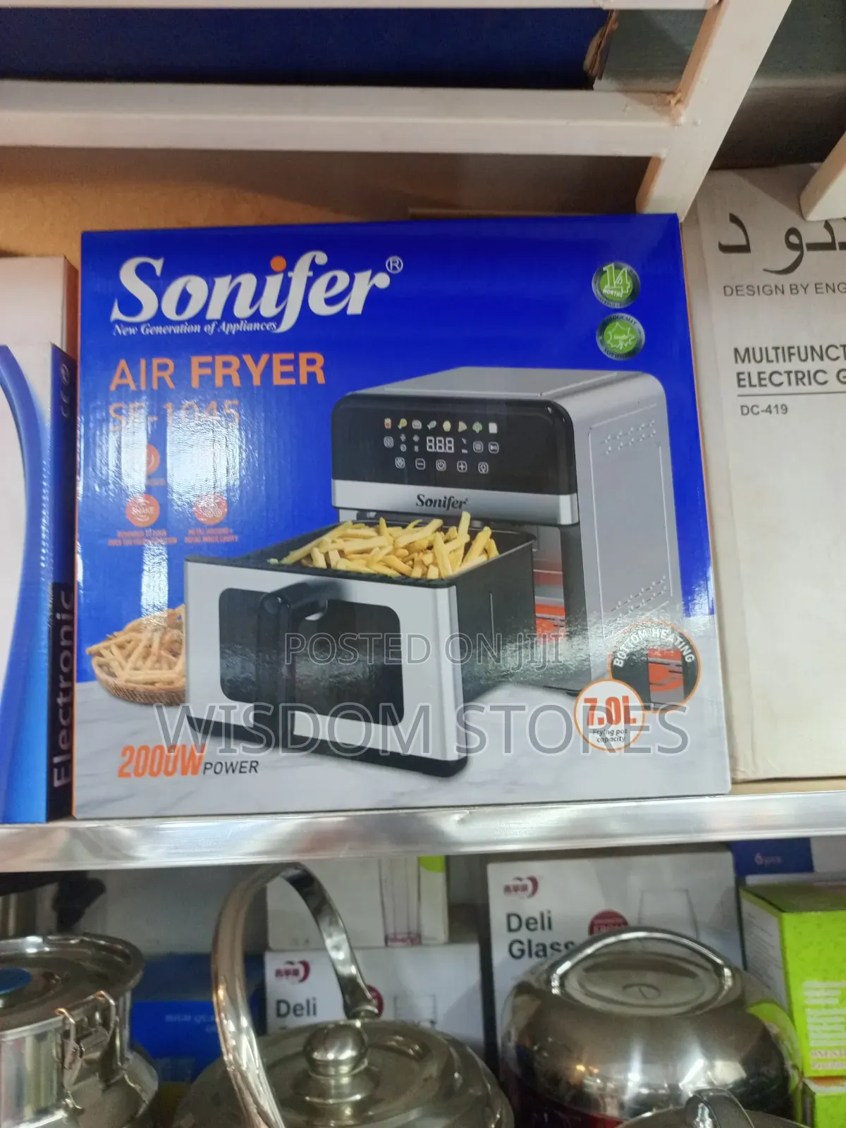 Sonifer Sf-1045 Digital Air Fryer, 7-Liter