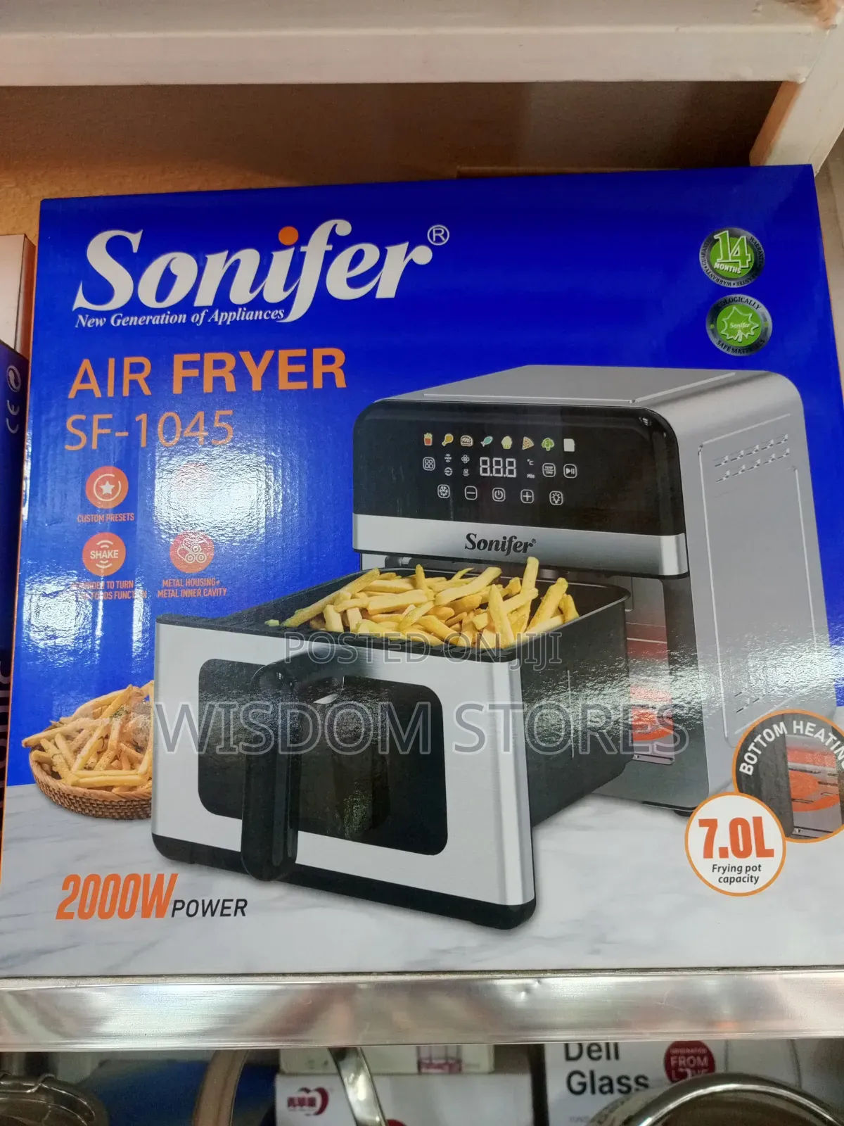 Sonifer Sf-1045 Digital Air Fryer, 7-Liter