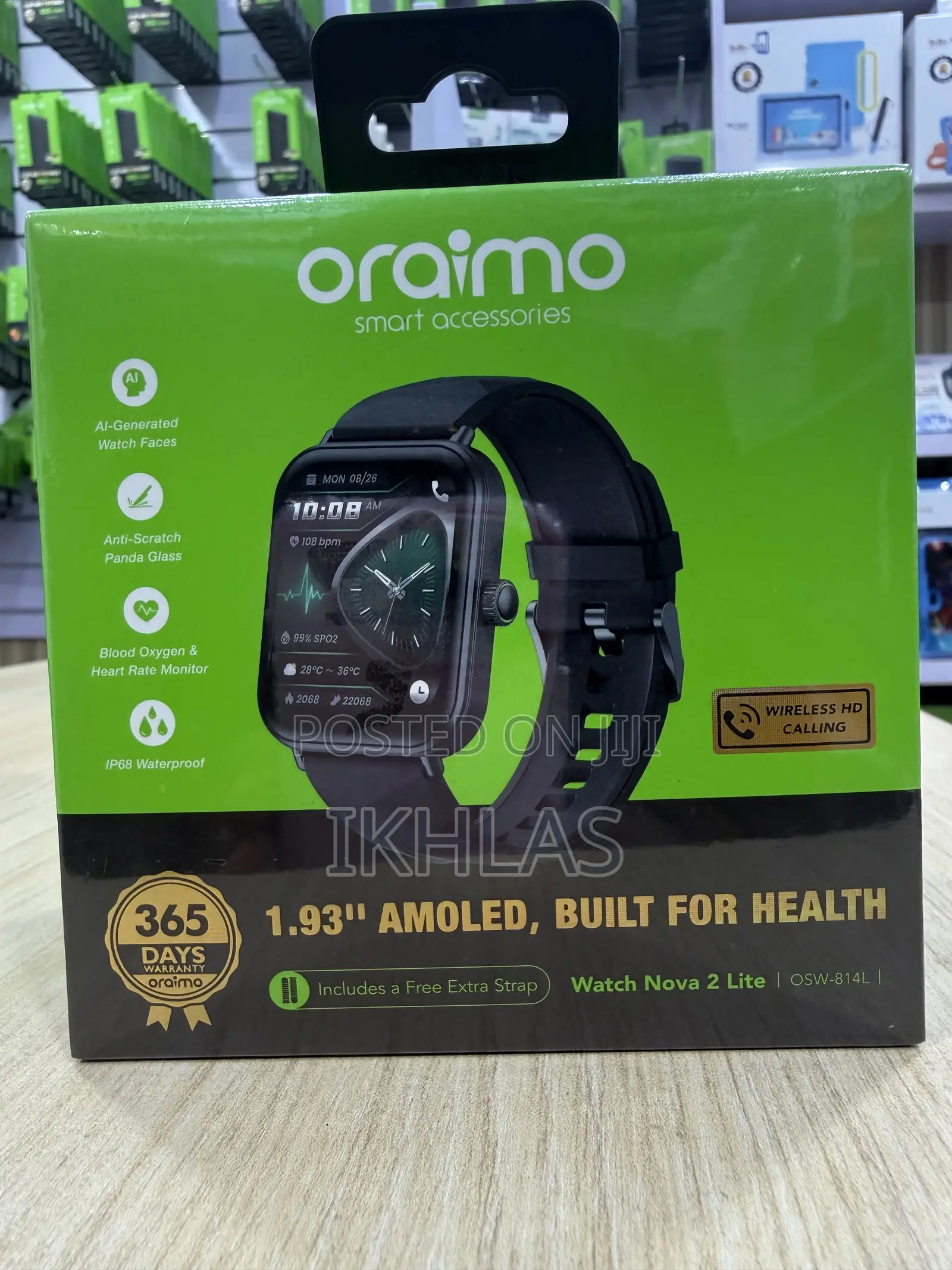 Oraimo Watch Nova 2 Lite Osw-814l Smart Watch With Heartrate Monitor