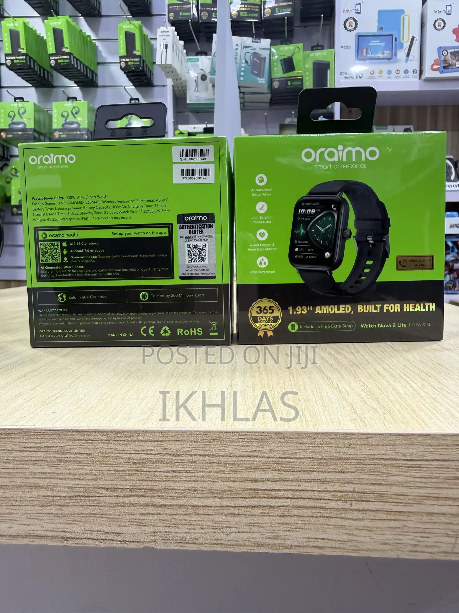 Oraimo Watch Nova 2 Lite Osw-814l Smart Watch With Heartrate Monitor