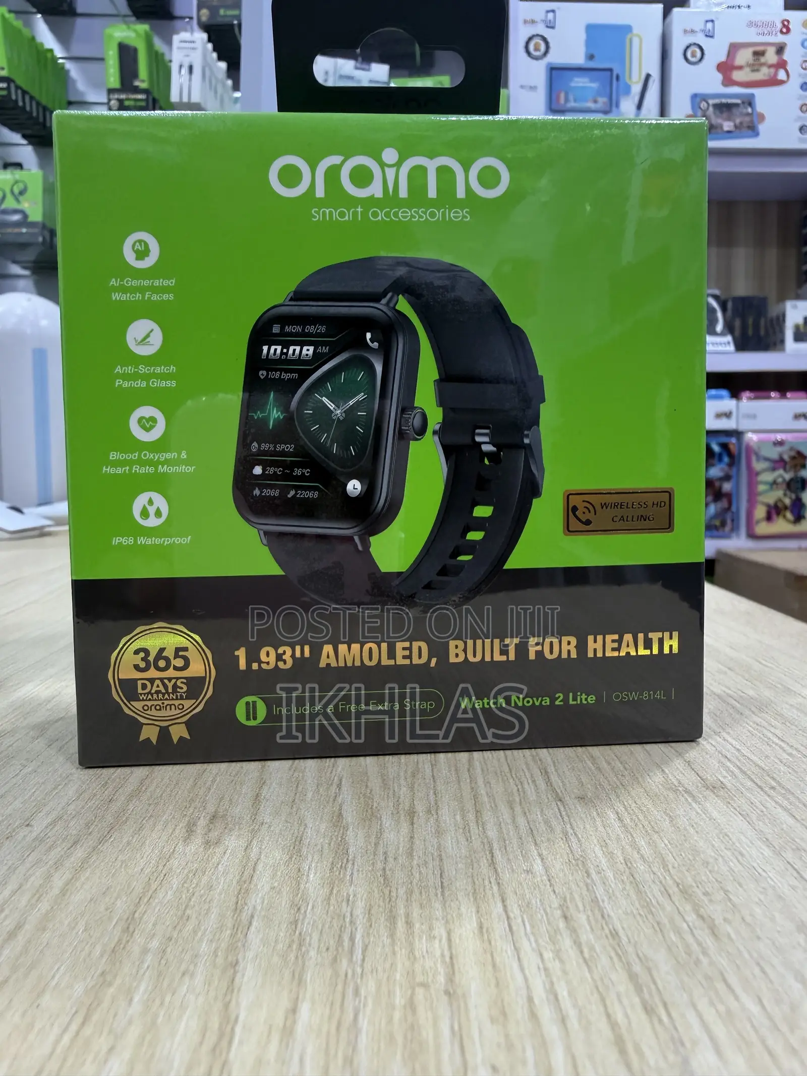 Oraimo Watch Nova 2 Lite Osw-814l Smart Watch With Heartrate Monitor