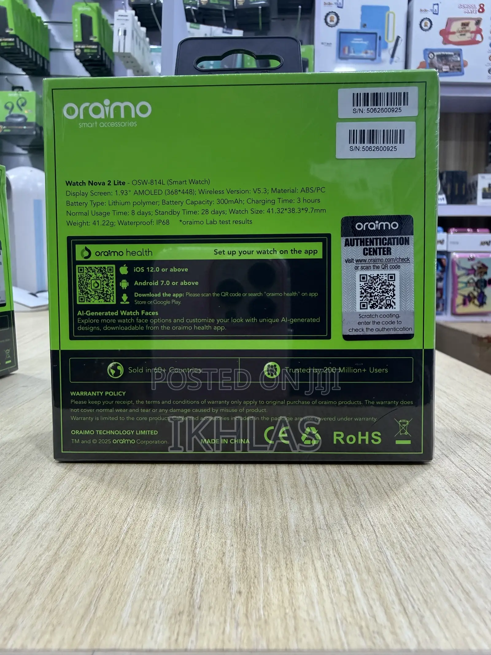 Oraimo Watch Nova 2 Lite Osw-814l Smart Watch With Heartrate Monitor