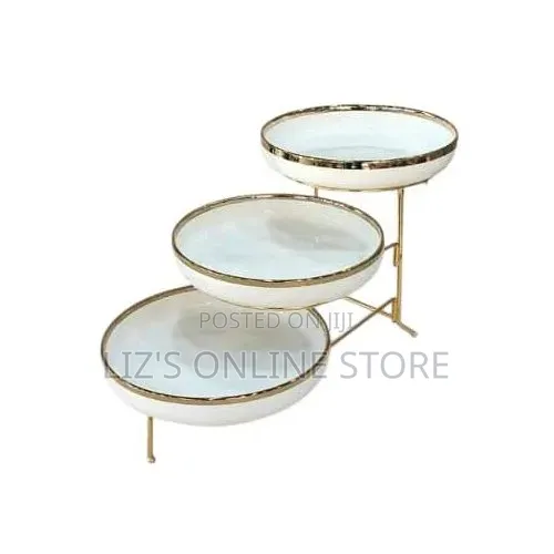 3 Tier Gold Line Serving Bowls